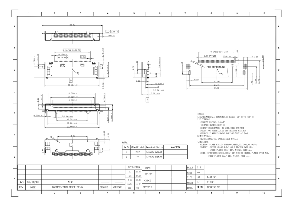 MICRO USB 3.0 BTYPE SMT