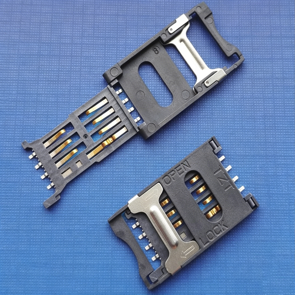 SIM CARD CONNECTOR 6PIN clamshell