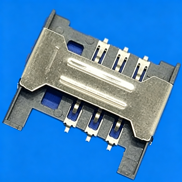 Sim no-push type 6Pin (H=1.8mm) without column detection