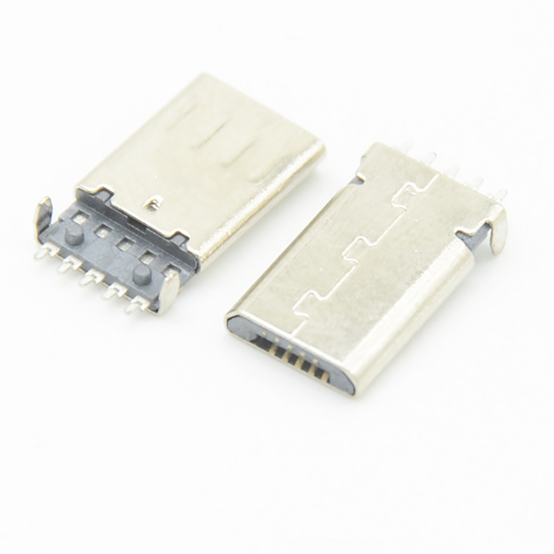 Micro male connector, top-mount type