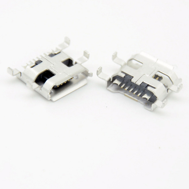 Micro 5P female connector, 0.72mm sunk PCB with grounding