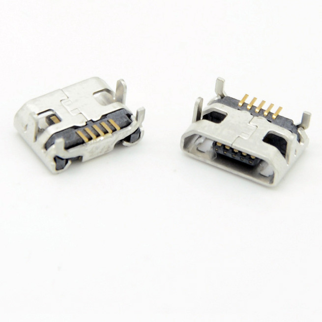 Micro 5P SMT with large horn pins