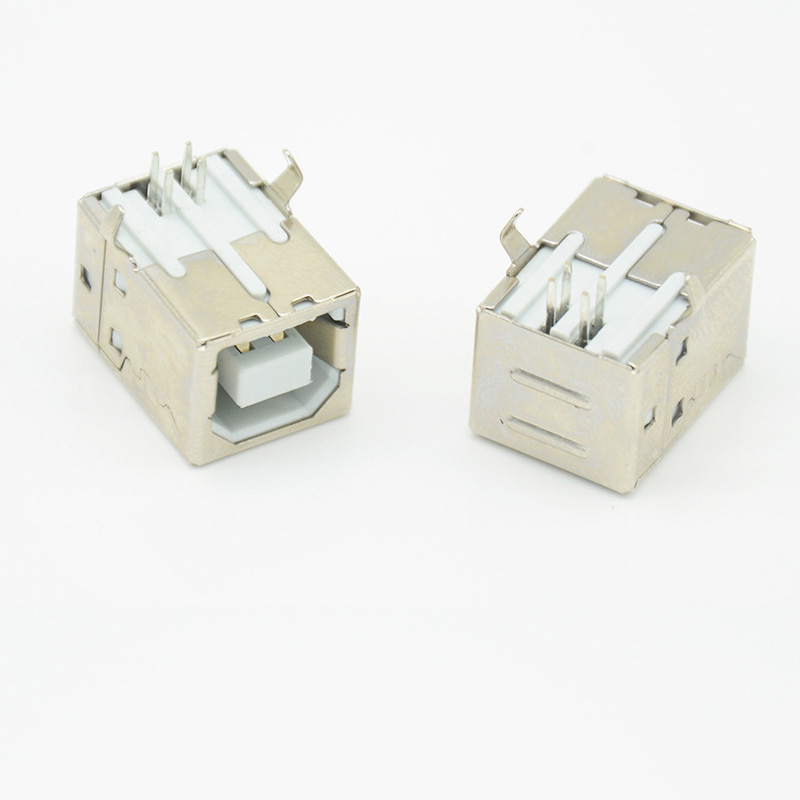 Type B port, 90° through-hole