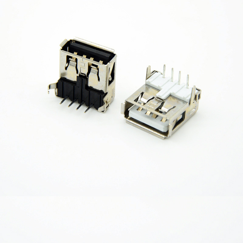 90° curled right-angle terminal with rear cover, single-layer