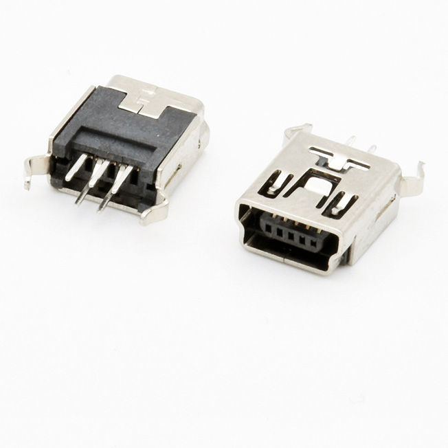 MINI 5P through-hole bent pin charging plug