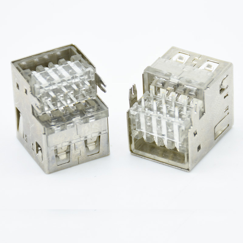 Double-layer sunk PCB, transparent insulator terminal