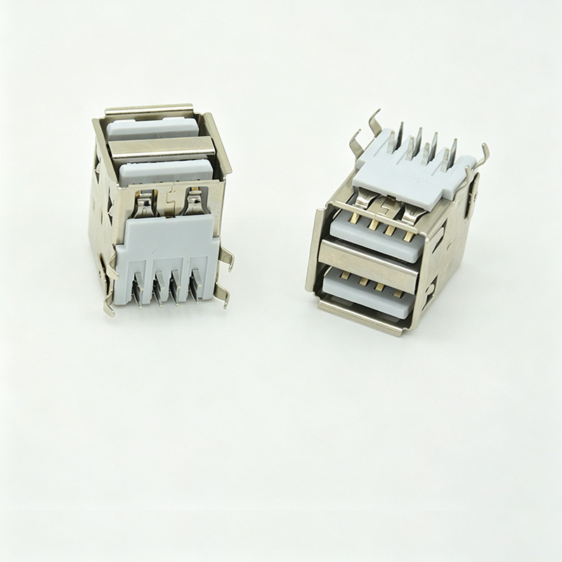 90° flat spring curled bent pin with back cover