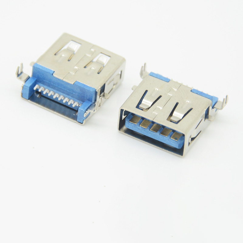 USB 3.0 Type-A Female, Sink Board Piercing, SMT
