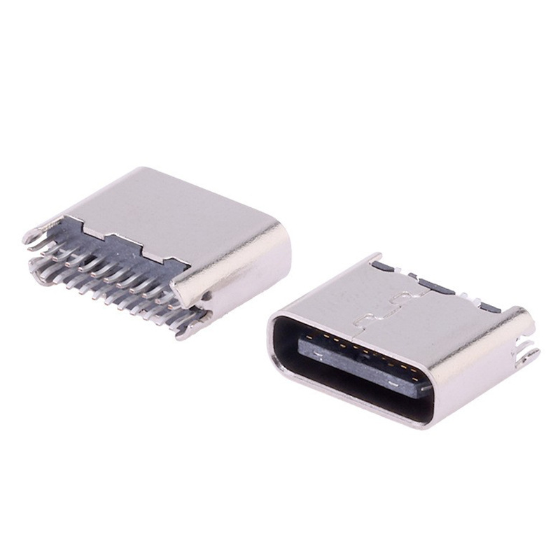 16P/24P Clamp Type Short Body USB3.1 Connector, High Current, Height 5.8mm