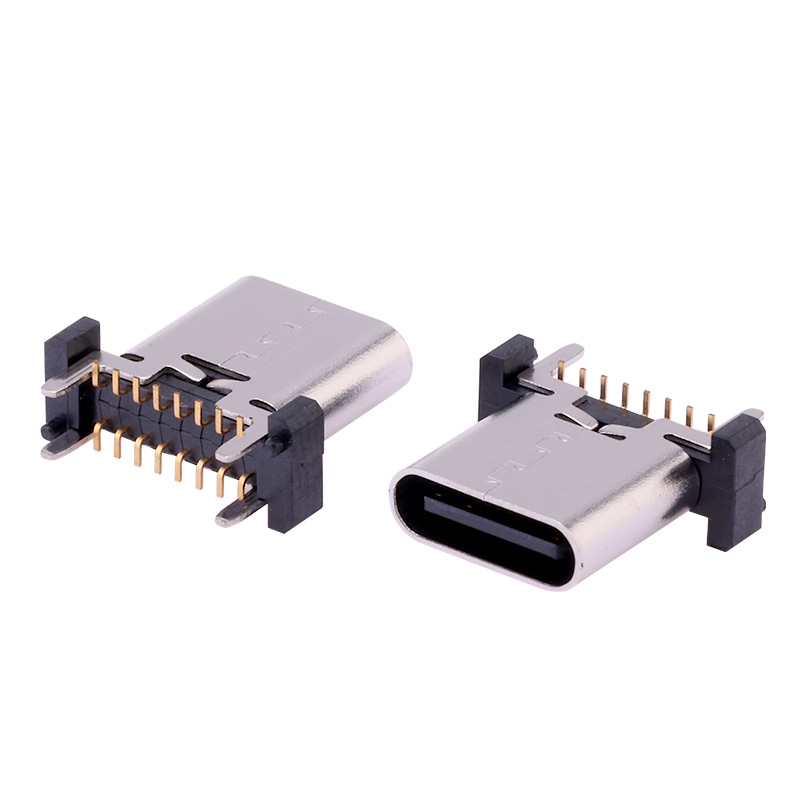 14Pin Side Insert Raised Female Connector, Height 2.6mm, On-board Type, 4-Pin DIP+SMT