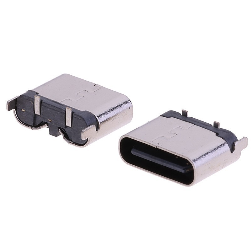 Type-C 2Pin Vertical SMT Female Connector, H=6.5/6.8mm
